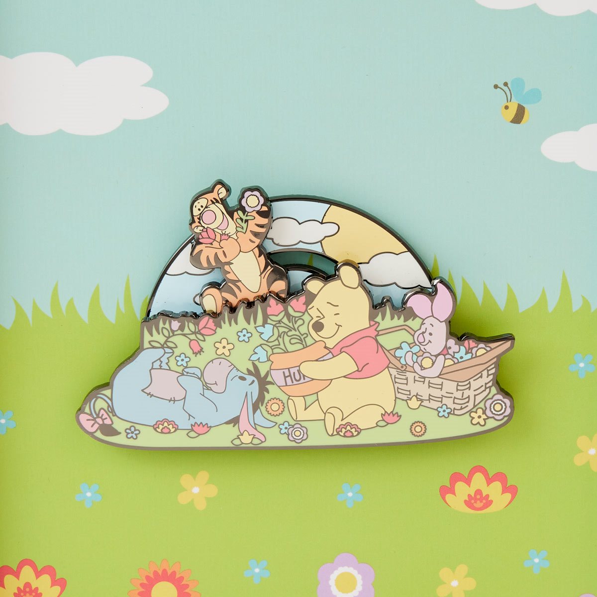 Winnie the Pooh Folk Floral 3-Inch Collector Box Pin