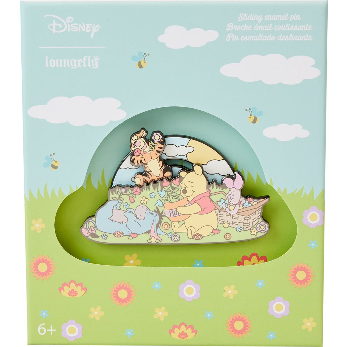 Winnie the Pooh Folk Floral 3-Inch Collector Box Pin