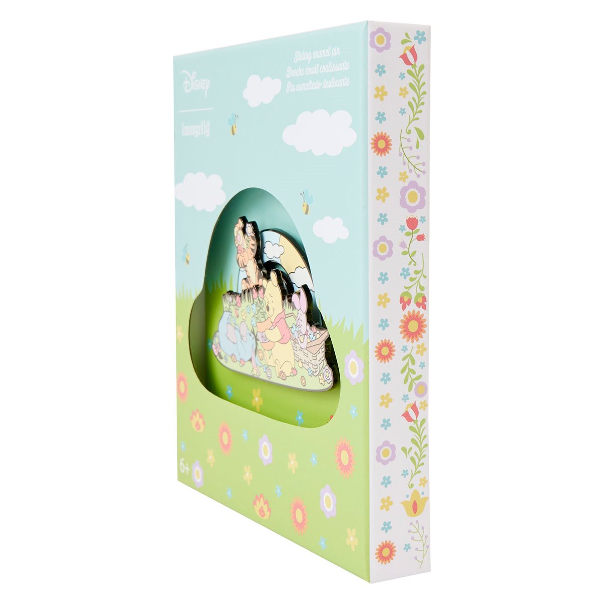 Winnie the Pooh Folk Floral 3-Inch Collector Box Pin