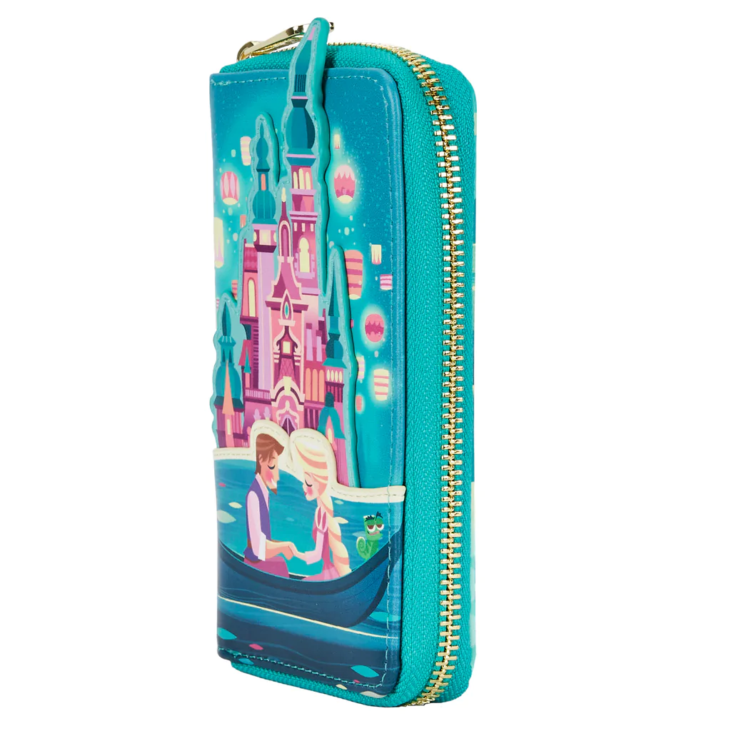 Tangled Rapunzel Castle Glow in the Dark Zip Around Wallet