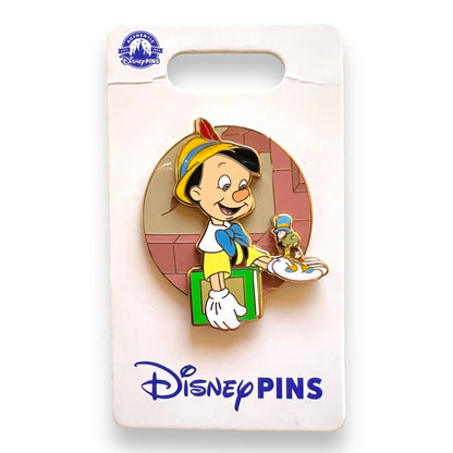 Pinocchio and Jiminy Cricket - Conscience Pin