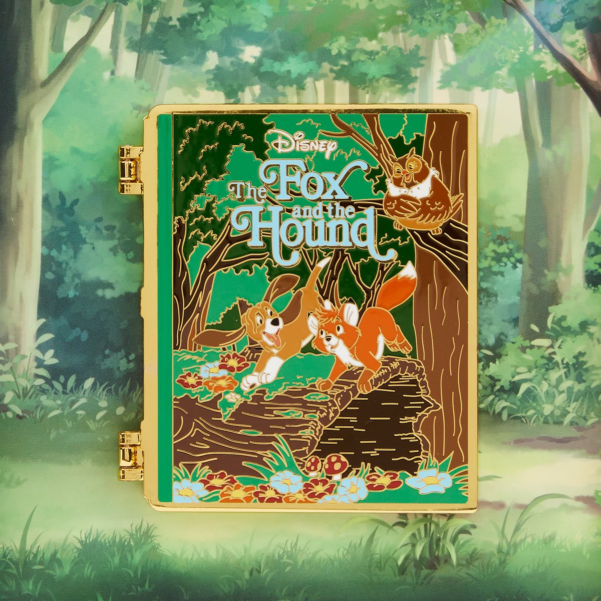 The Fox and the Hound Classic Books 3-Inch Collector Box Enamel Pin