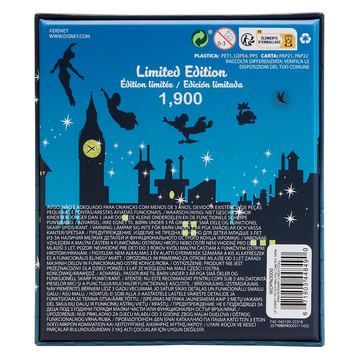 Peter Pan 70th Anniversary "You Can Fly" 3-Inch Collector Box Pin