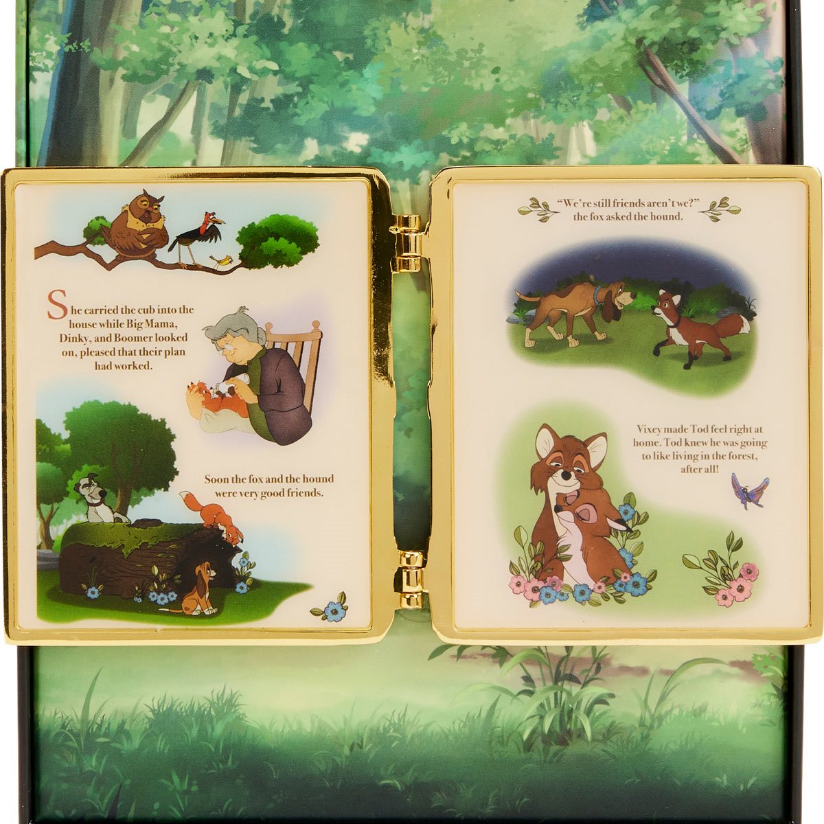 The Fox and the Hound Classic Books 3-Inch Collector Box Enamel Pin