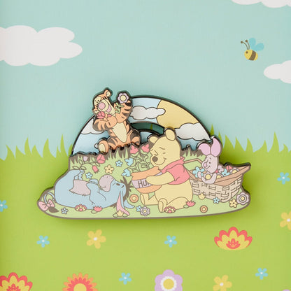 Winnie the Pooh Folk Floral 3-Inch Collector Box Pin