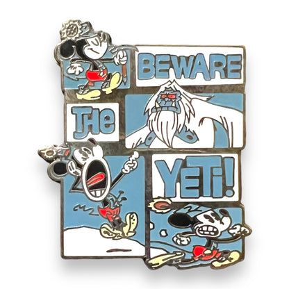 "Beware the Yeti" with Mickey Mouse Pin