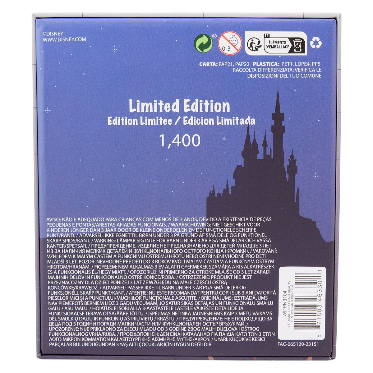 Sleeping Beauty Lenticular 3-Inch Enamel Pin (Limited Release)