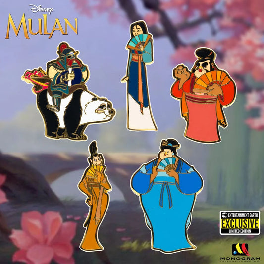 Mulan Enamel Pin 5-Pack - Entertainment Earth Exclusive
