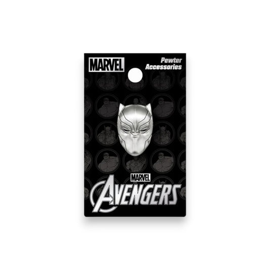 Black Panther Mask Pewter Lapel Pin