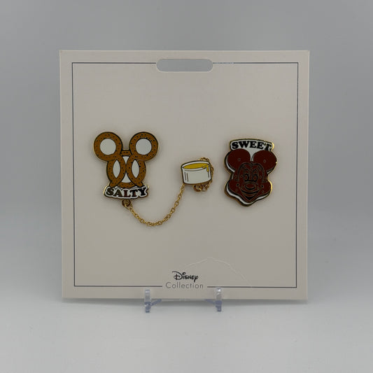 Mickey Mouse Sweet and Salty Ice Cream and Pretzel Pin Set