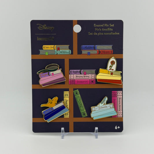 Disney Princess Books Pins 4-Piece Set
