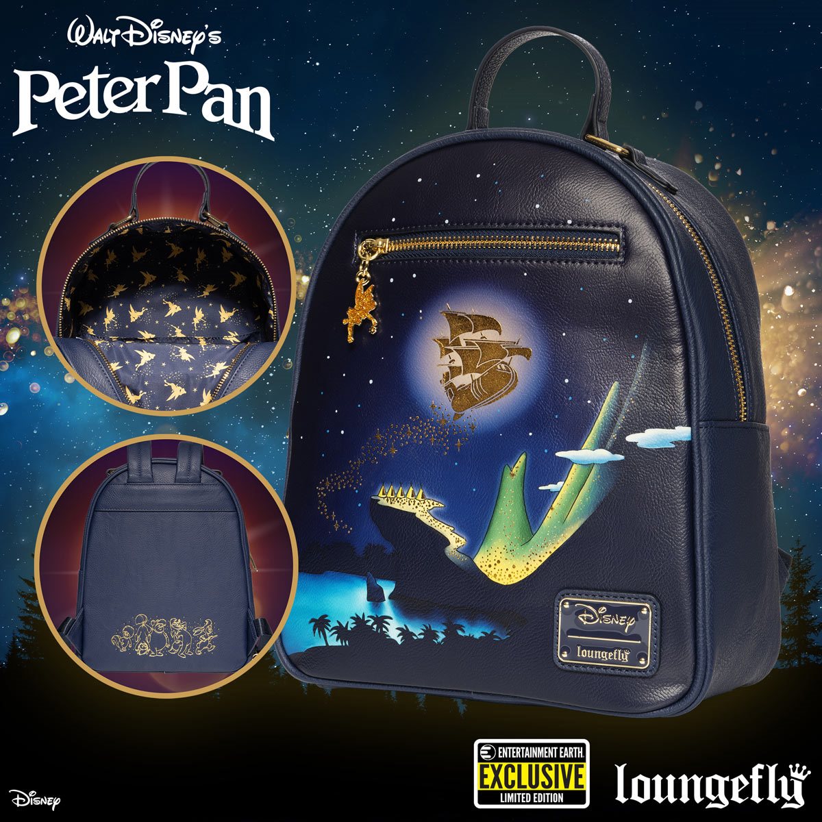 Peter Pan Flying Jolly Roger Mini-Backpack - Entertainment Earth Exclusive