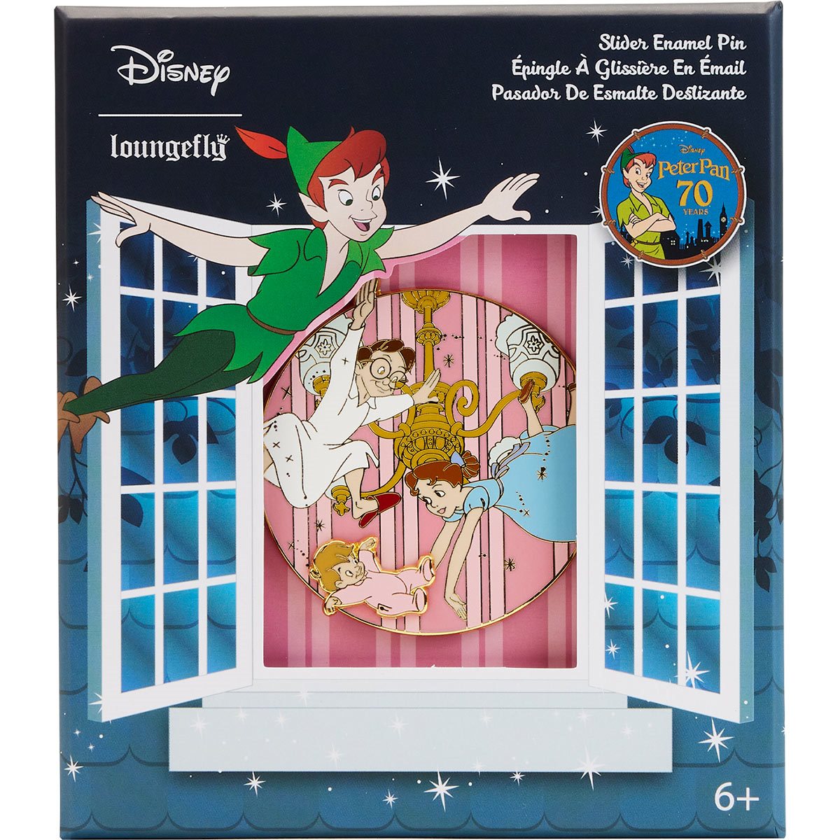 Peter Pan 70th Anniversary "You Can Fly" 3-Inch Collector Box Pin