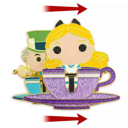Alice and Mad Hatter Sliding Pin – Mad Tea Party (Limited Release)