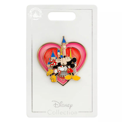 Mickey and Minnie Mouse Kissing Pin