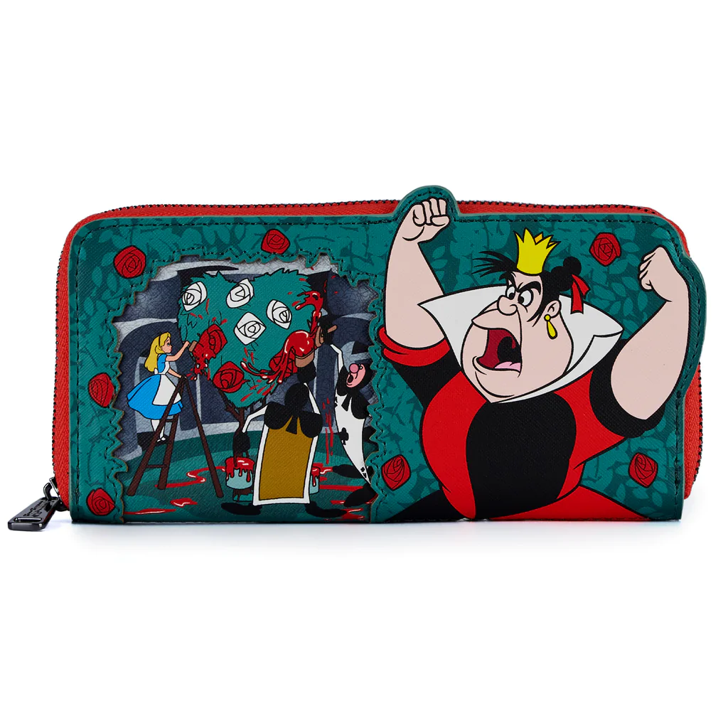 Queen of Hearts Villains Scene Zip Around Wallet