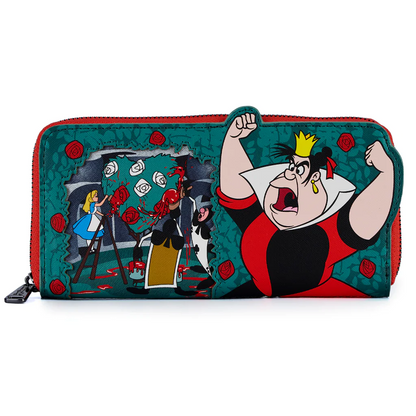 Queen of Hearts Villains Scene Zip Around Wallet