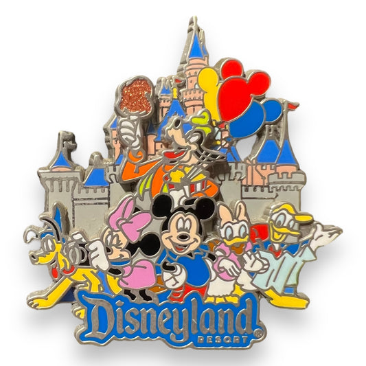 Mickey & Friends with Sleeping Beauty Castle (DLR) Pin